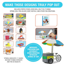 3D Pen Filament with Silicon Design Mat and Compatible Stencils Book with 11 Templates - 1.75mm PLA Plastic Refills - 360 Feet of Assorted Filament for 3D Drawing and Doodling