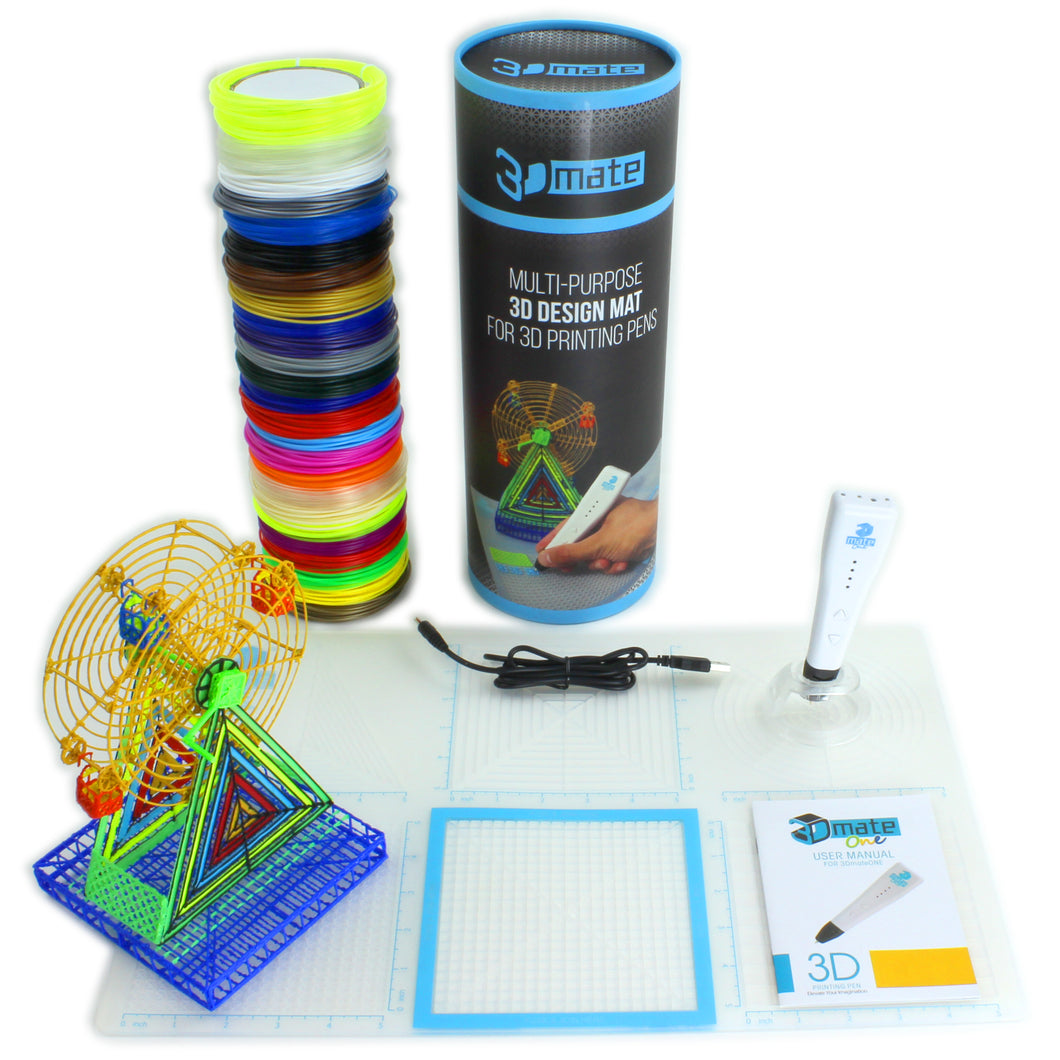 3Dmate Base 3D Pen Mat with Empire State Building Stencil Book